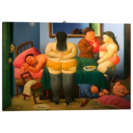 Quadro Botero Art. 83 Casa de Marta Pintuco cm 35x50 Trasporto Gratis intelaiato pronto da appendere